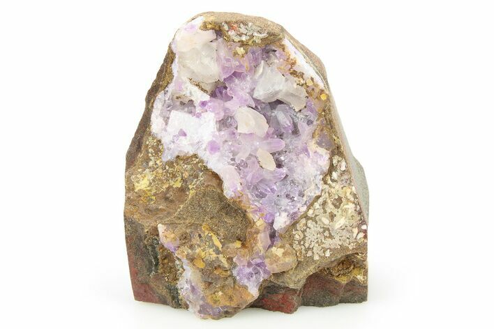 Amethyst, Calcite and Chabazite in Basalt - India #266953